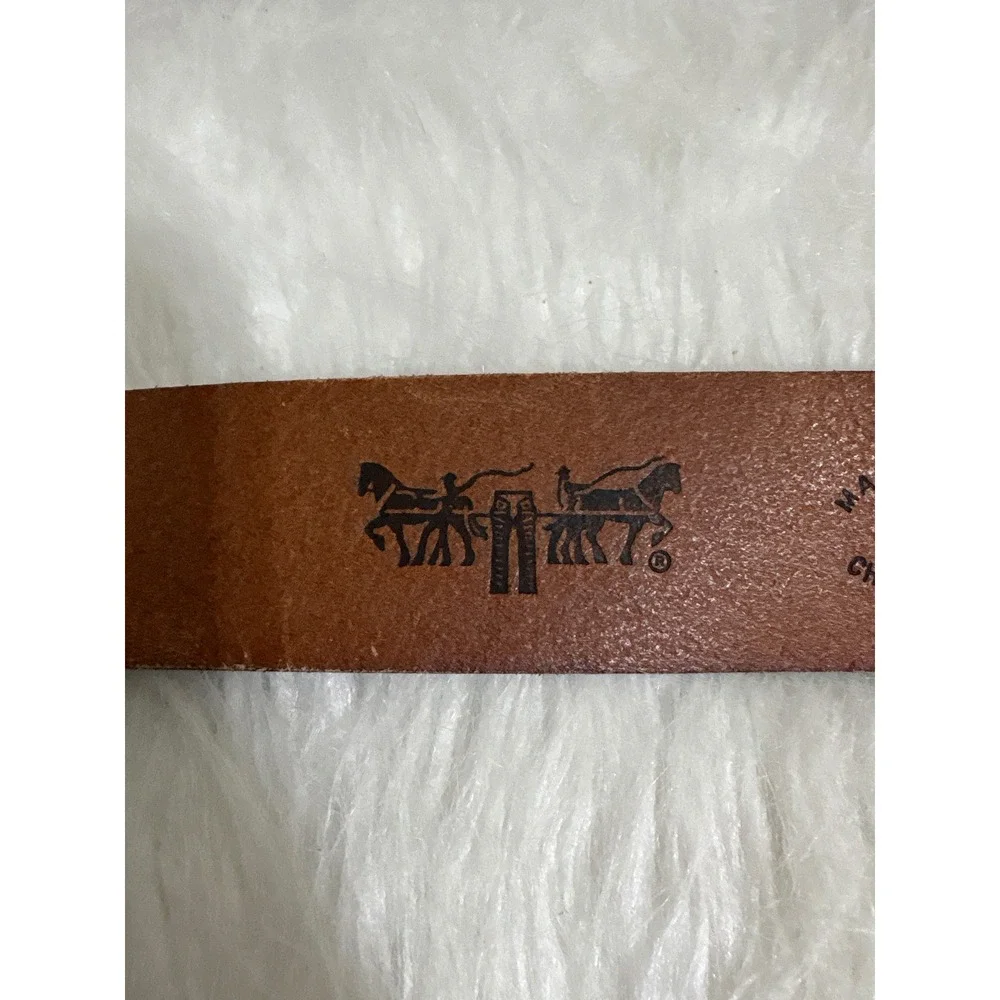Levis Belt Mens  Brown Full Grain Bovine Leather Ranch Americana wear Western 32